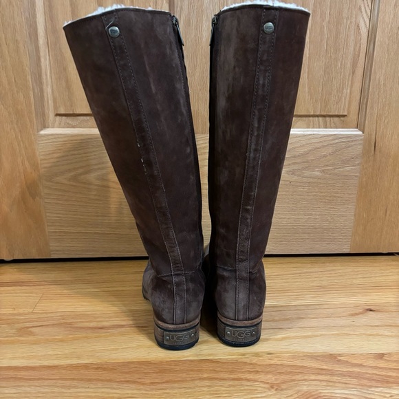 UGG Australia brown suede leather knee high winter boots - Picture 6 of 13